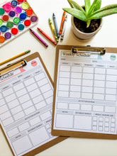 Load image into Gallery viewer, Weekly Schedule Template