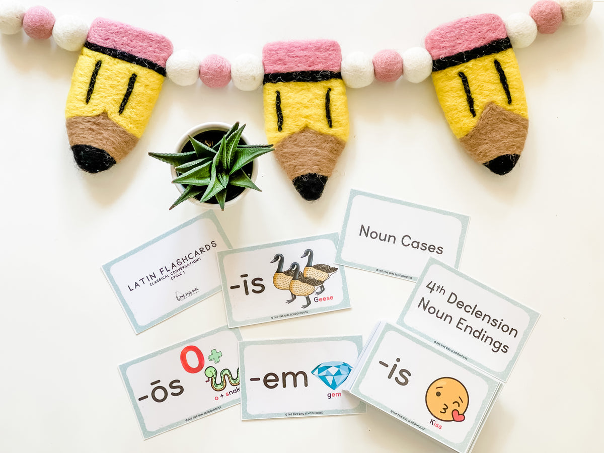 Classical Conversations Latin Flashcards Cycle 1 The Five Girl Schoolhouse