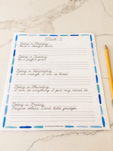 Load image into Gallery viewer, Weekly Character Building Cursive Copywork Practice