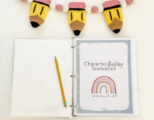 Load image into Gallery viewer, Character Building Sentences Set #3- Tracing