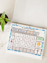 Load image into Gallery viewer, My Monthly Calendar (Blue Border)