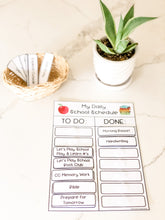 Load image into Gallery viewer, My Daily School Schedule Chart