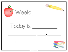 Load image into Gallery viewer, Date & Creative Writing- Back to School Theme