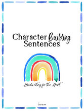 Load image into Gallery viewer, Character Building Sentences Set #3- Tracing
