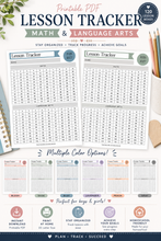 Load image into Gallery viewer, Lesson Tracker | Math &amp; LA | 120 Lessons
