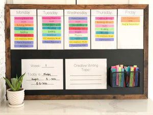 Magnetic Schedule: The Minimalist Schoolhouse