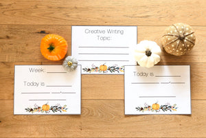 Magnetic Schedule: Fall Themed Today Is & Creative Writing Printable