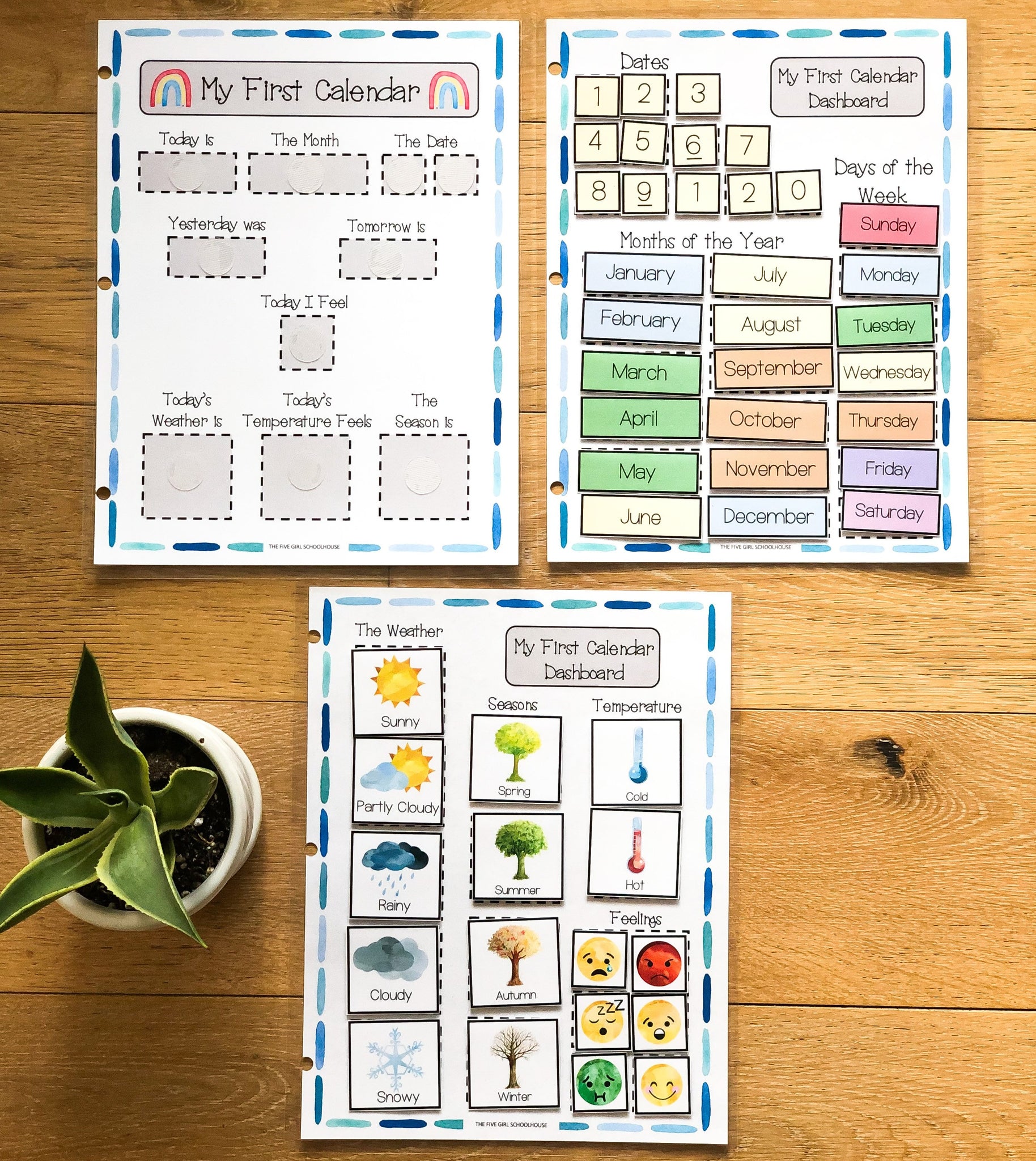 My First Calendar – The Five Girl Schoolhouse my-first-calendar-the-five-girl-schoolhouse