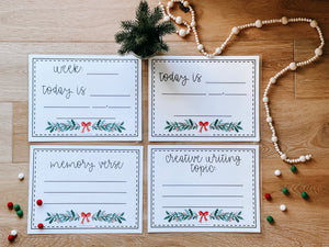 Magnetic Schedule: Christmas Themed Today Is, Memory Verse & Creative Writing Printables