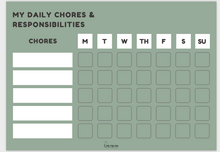 Load image into Gallery viewer, Chores &amp; Responsibilities Chart- Daily &amp; Morning

