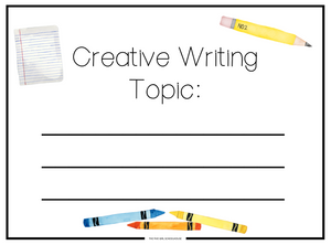 Date & Creative Writing- Back to School Theme